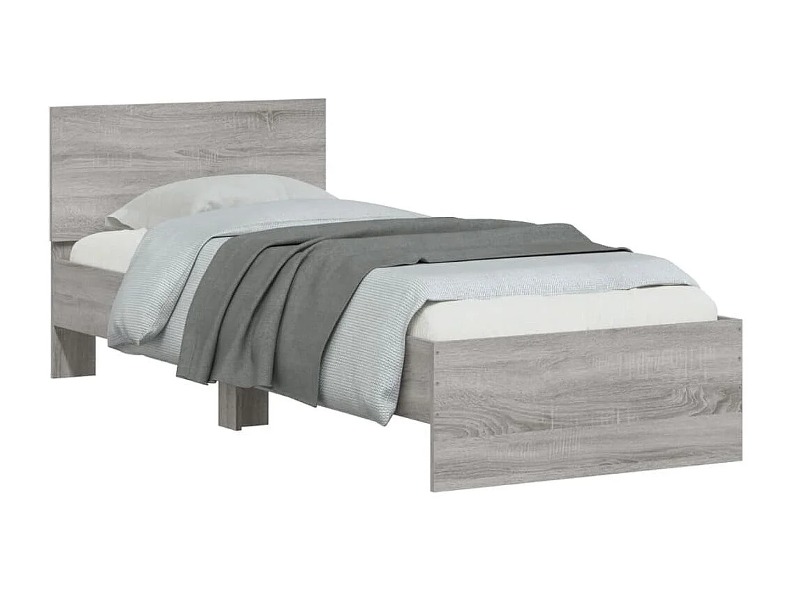 Cadre de lit sans matelas avec tête de lit 75x190 cm