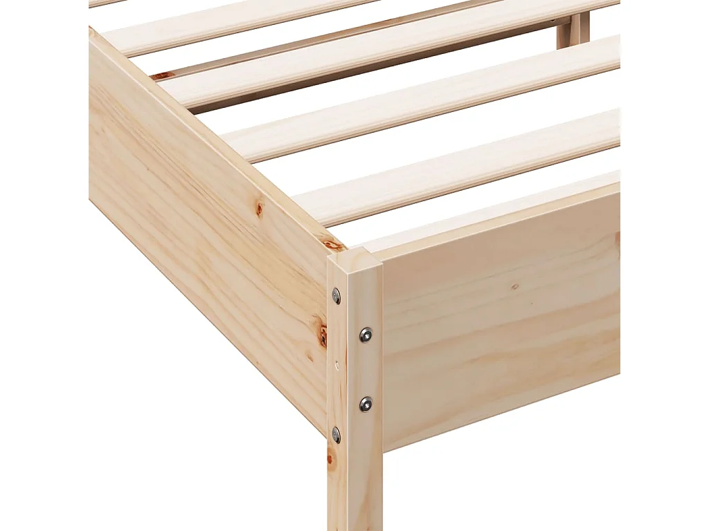 Cadre de lit sans matelas 135x190 cm bois de pin massif