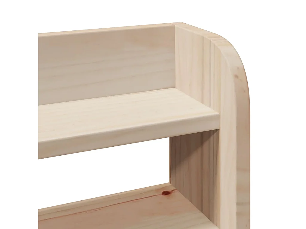 Estrutura de cama com cabeceira 140x200 cm pinho maciço