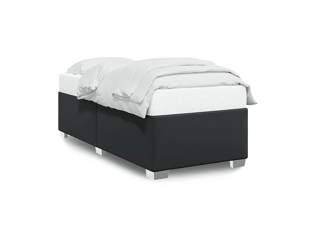 Bedframe kunstleer zwart 80x200 cm