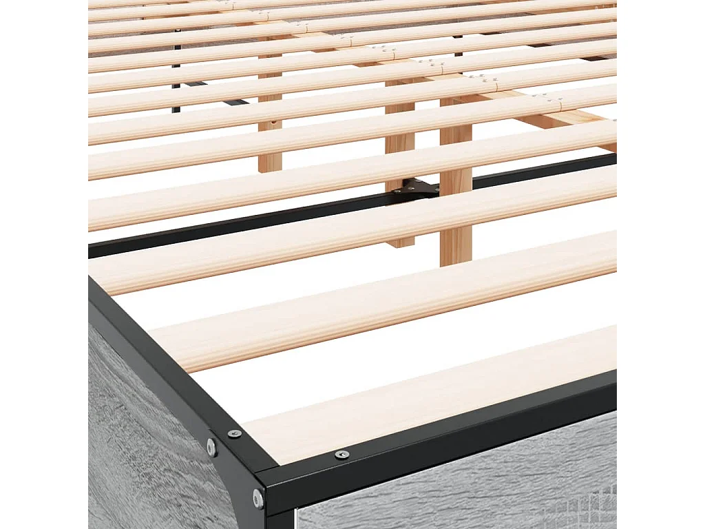 Cadre de lit sans matelas sonoma gris 160x200 cm