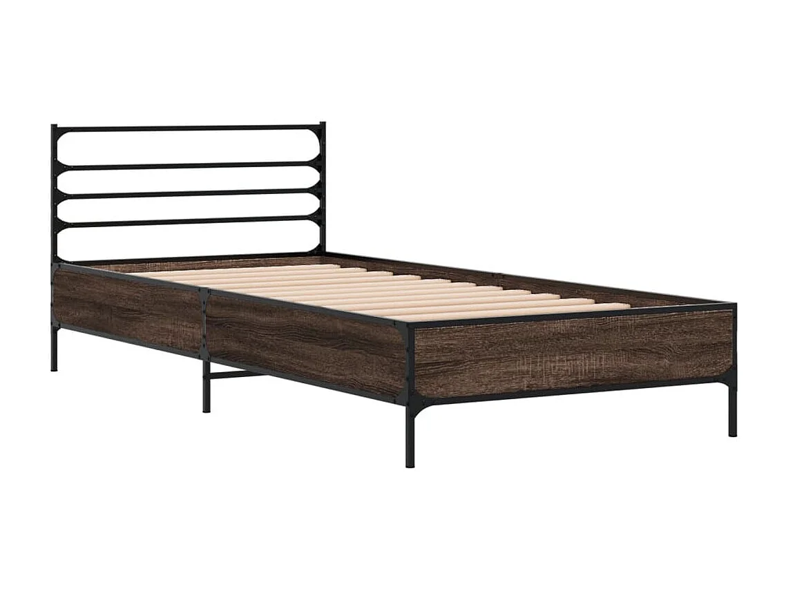 Cadre de lit sans matelas chêne marron 100x200 cm