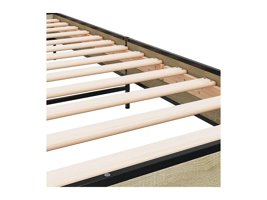 Giroletto Rovere Sonoma 75x190cm in Legno Multistrato e Metallo