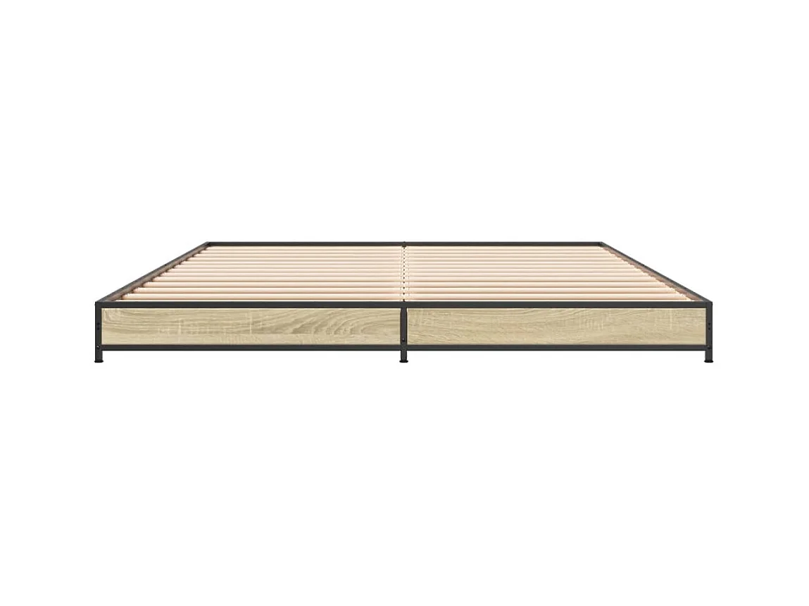Cadre de lit sans matelas chêne sonoma 120x200 cm