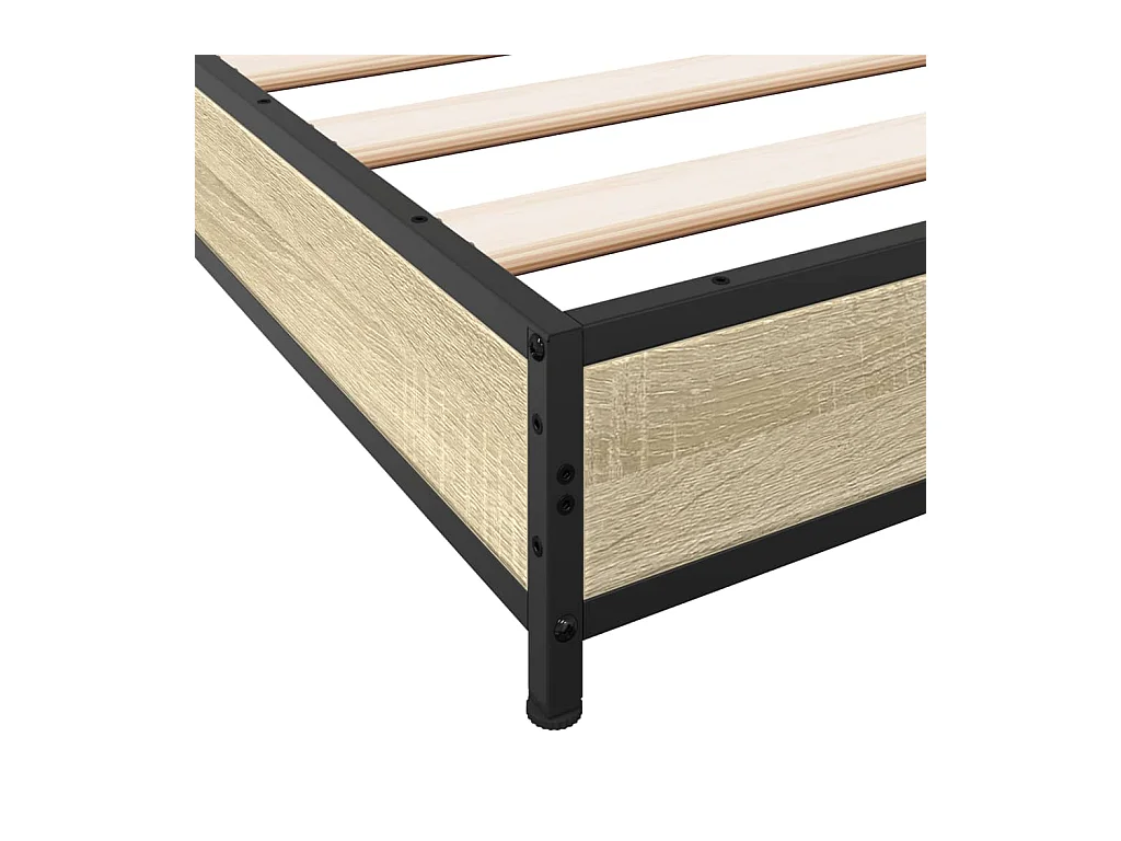 Cadre de lit sans matelas chêne sonoma 120x200 cm