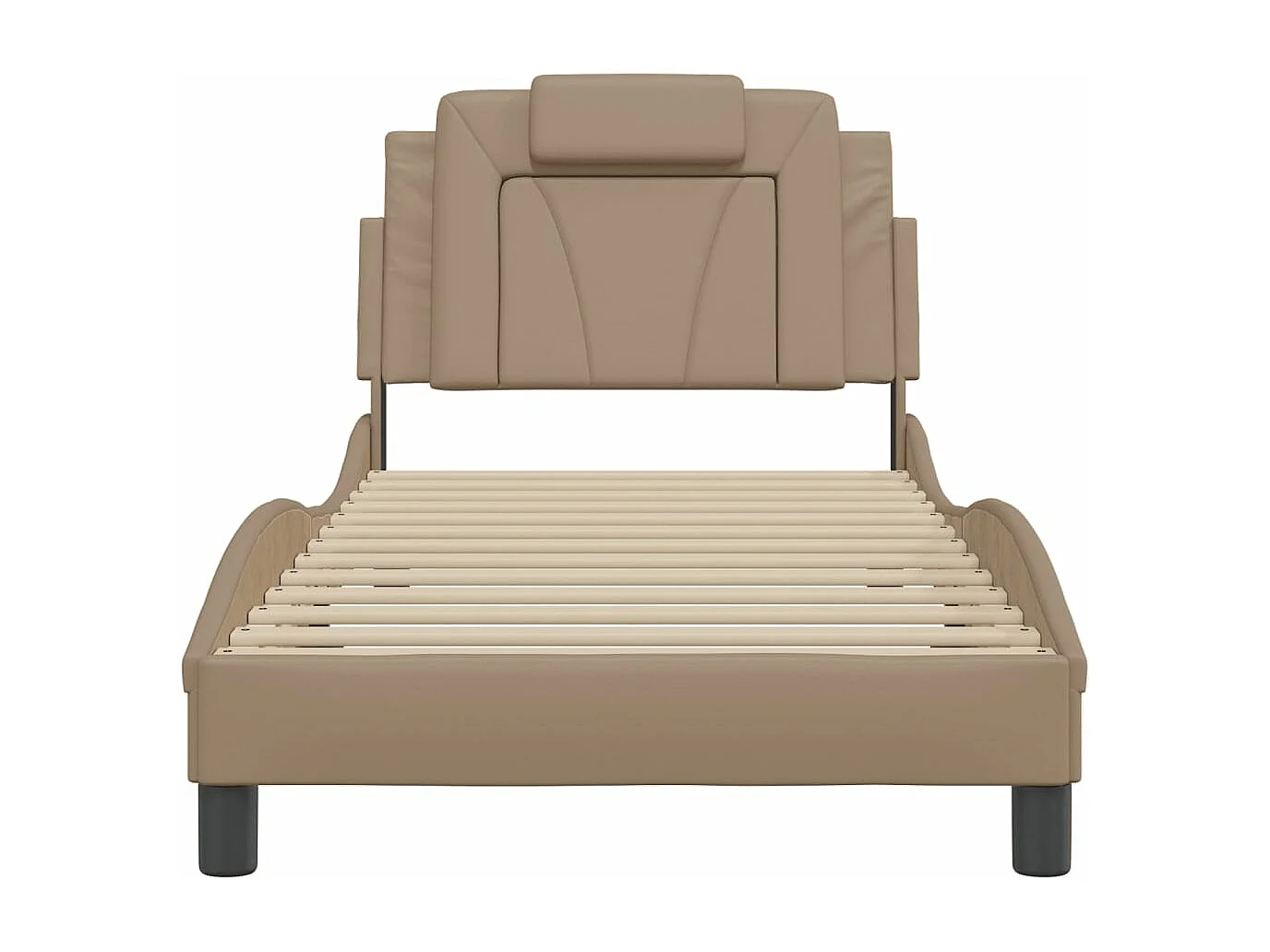 Cadre de lit sans matelas cappuccino 90x200 cm similicuir