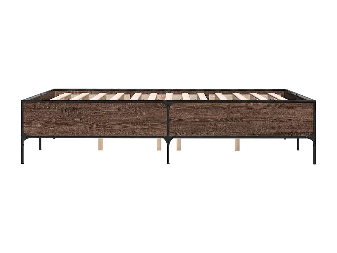 Cadre de lit sans matelas chêne marron 120x190 cm
