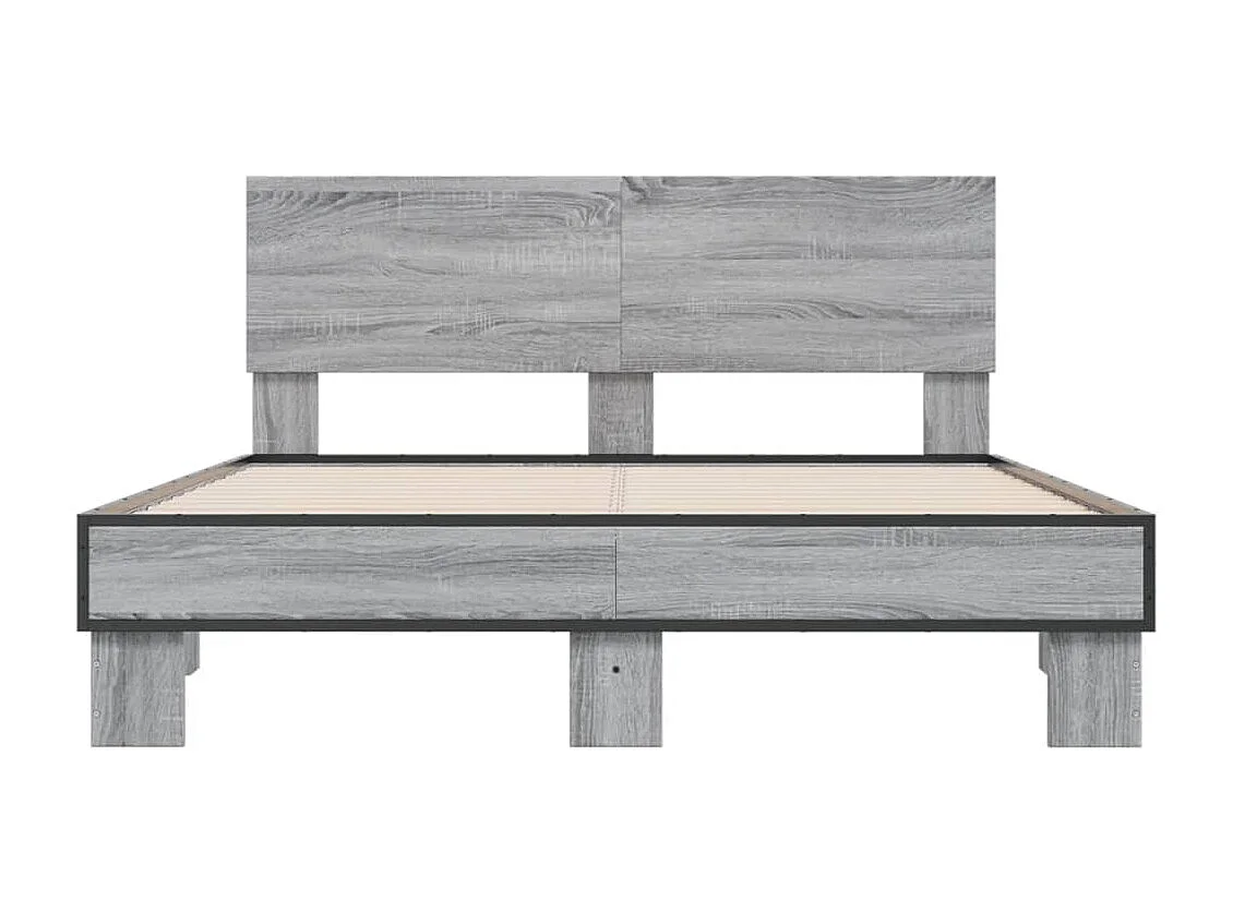 Giroletto Grigio Sonoma 135x190 cm in Legno Multistrato Metallo