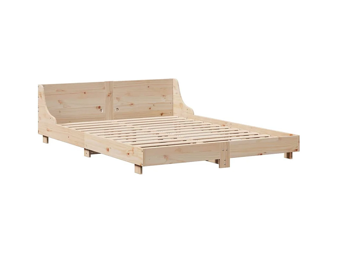 Cadre de lit sans matelas 120x200 cm bois de pin massif