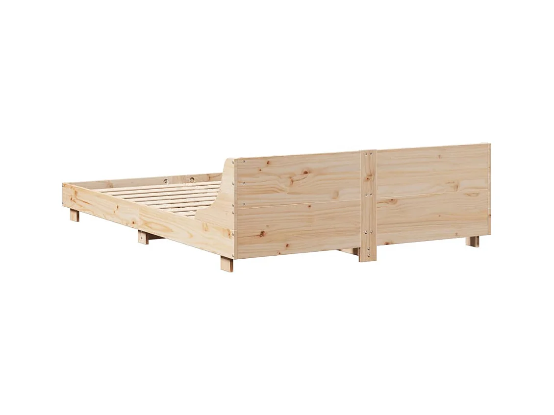 Cadre de lit sans matelas 120x200 cm bois de pin massif