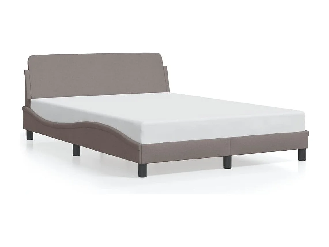 Estructura de cama sin colchón tela gris taupe 120x200 cm