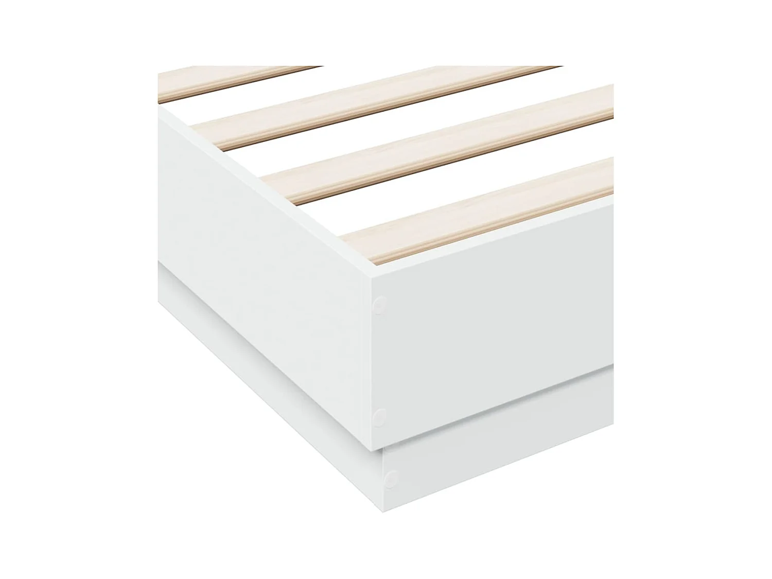 Cadre de lit sans matelas blanc 160x200 cm