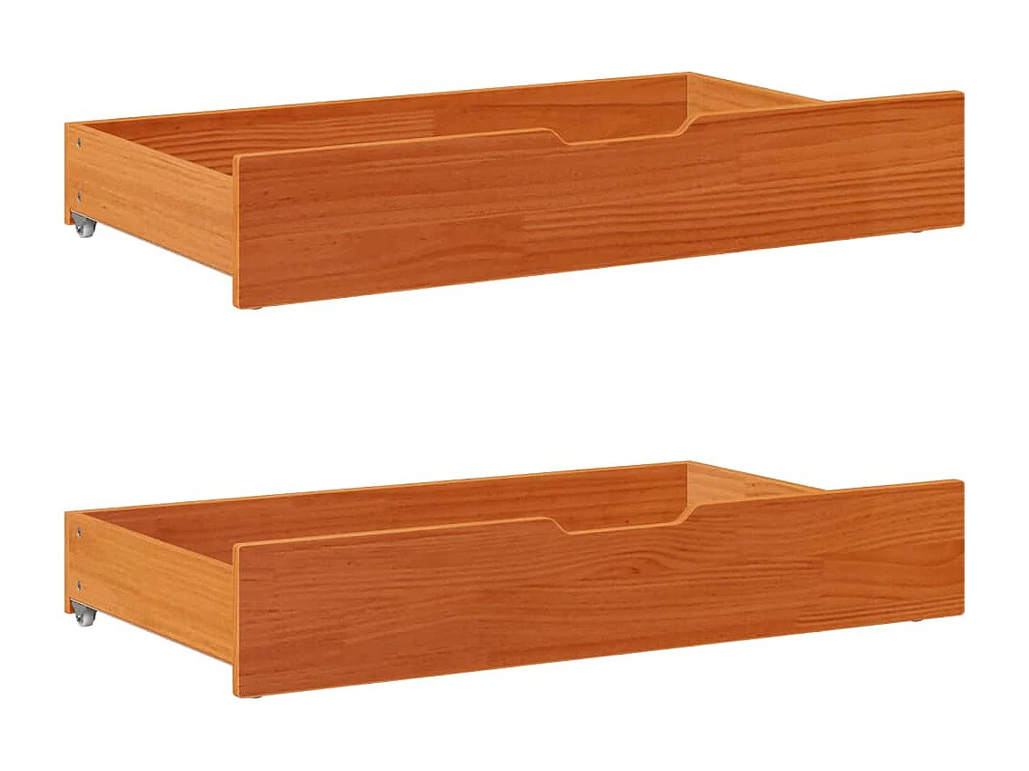 Letto senza Materasso Marrone Cera 180x200 cm in Legno di Pino