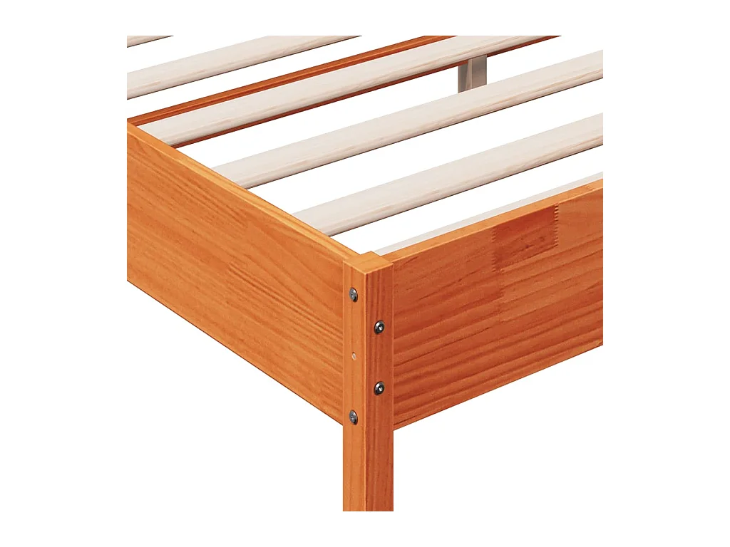 Giroletto senza Materasso Marrone Cera 180x200 cm Legno di Pino