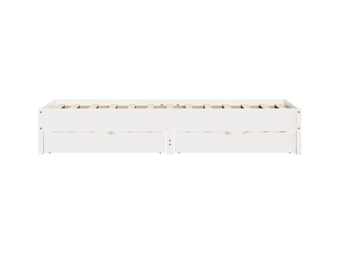 Cadre de lit sans matelas blanc 90x190 cm bois de pin massif