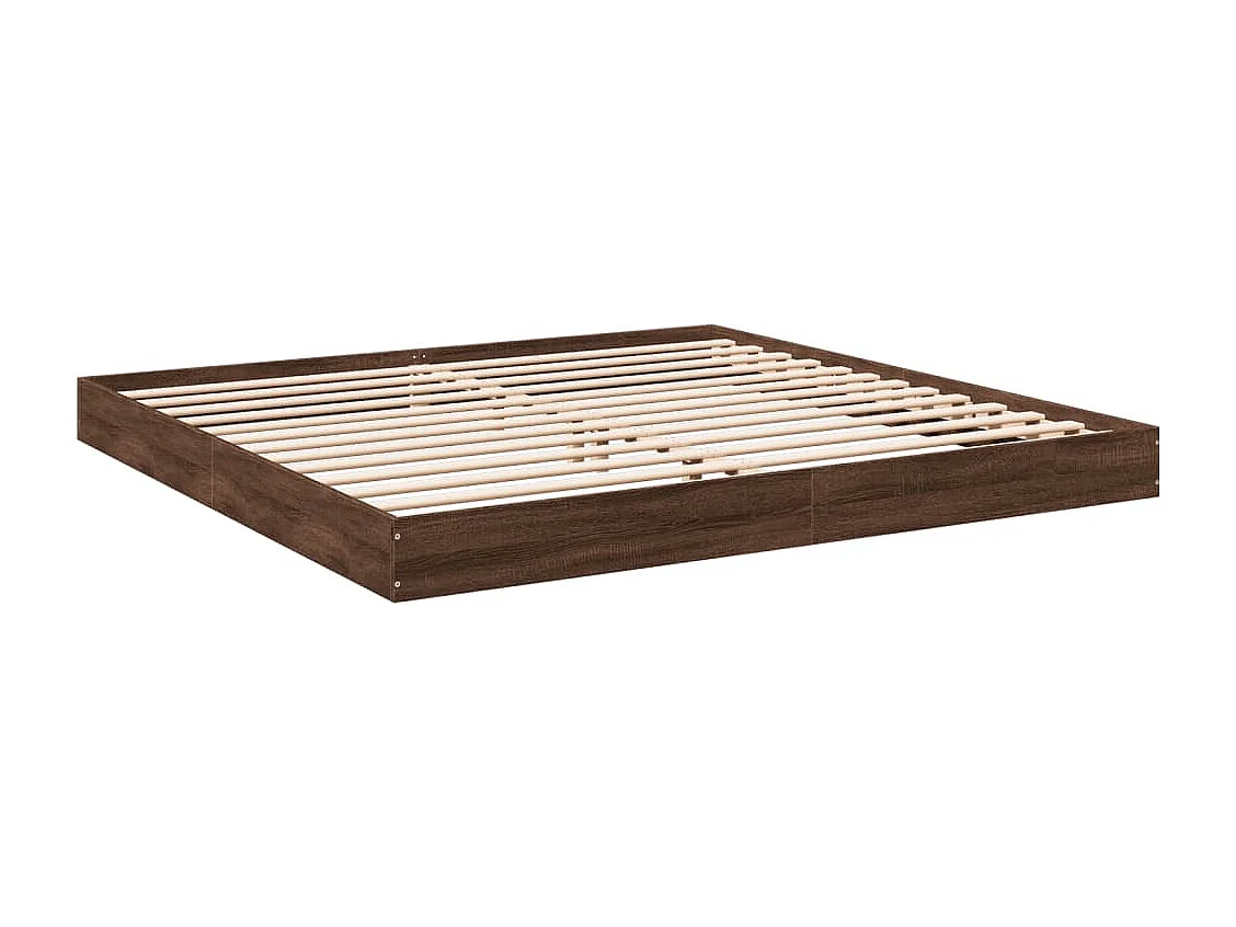 Cadre de lit sans matelas chêne marron 180x200 cm