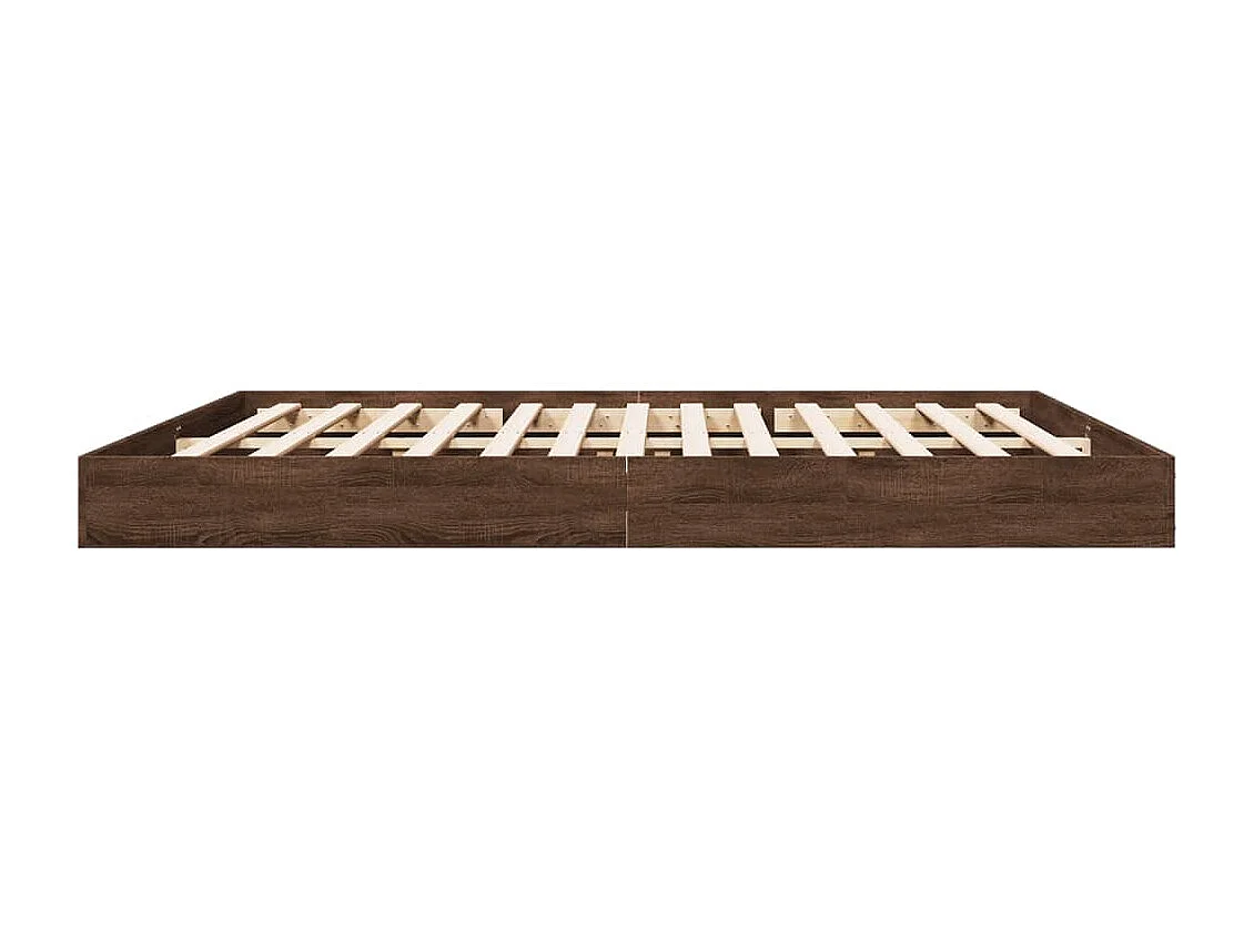 Cadre de lit sans matelas chêne marron 180x200 cm