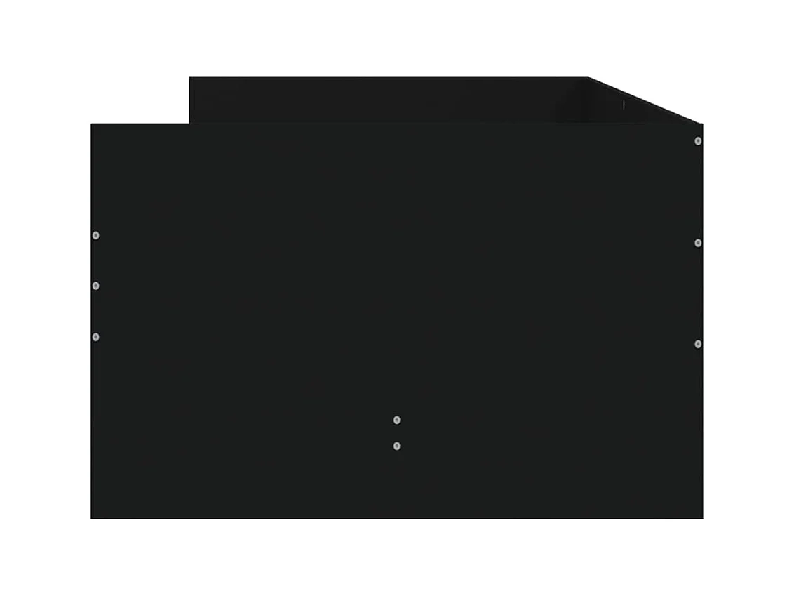 Cadre de lit avec tiroirs sans matelas noir 100x200 cm