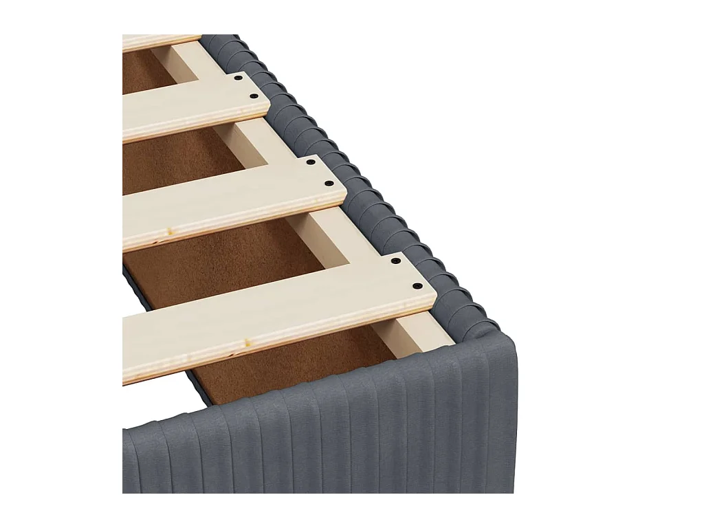 Cadre de lit sans matelas gris foncé 160x200 cm velours