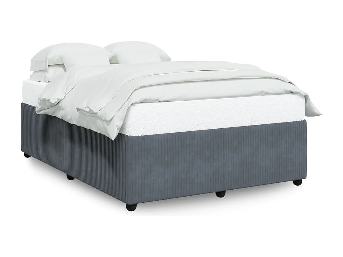 Cadre de lit sans matelas gris foncé 160x200 cm velours