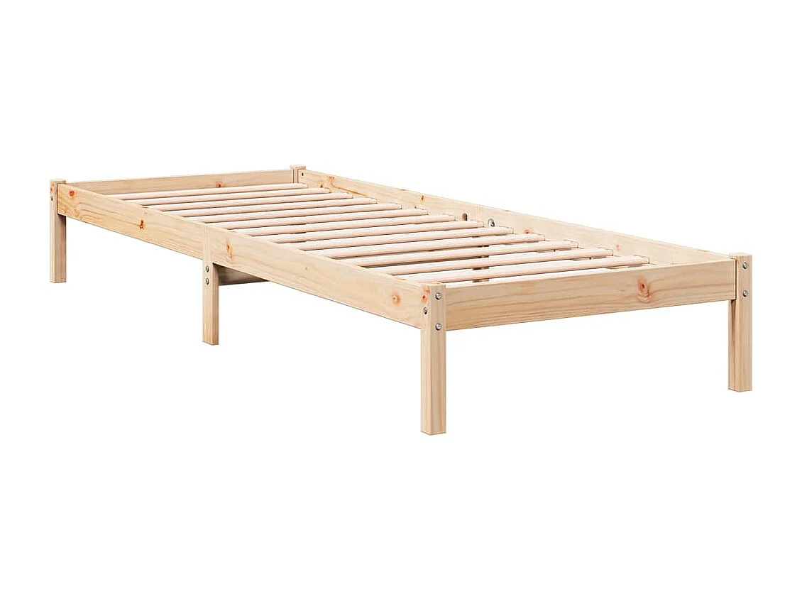 Cadre de lit extra long sans matelas 100x210 cm bois massif pin