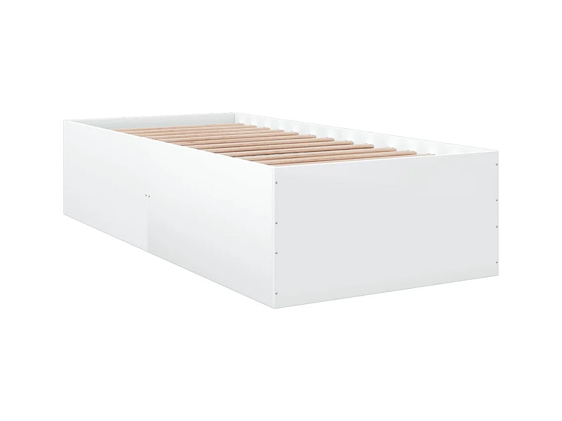 Cadre de lit sans matelas blanc 90x190 cm
