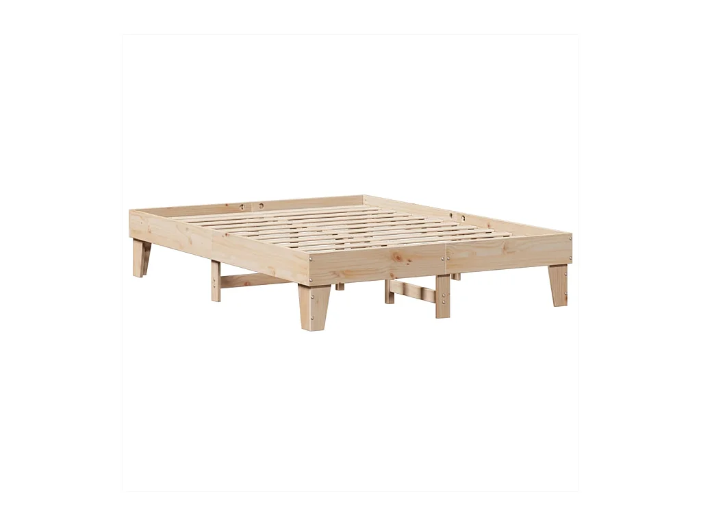 Cadre de lit sans matelas 140x200 cm bois massif de pin