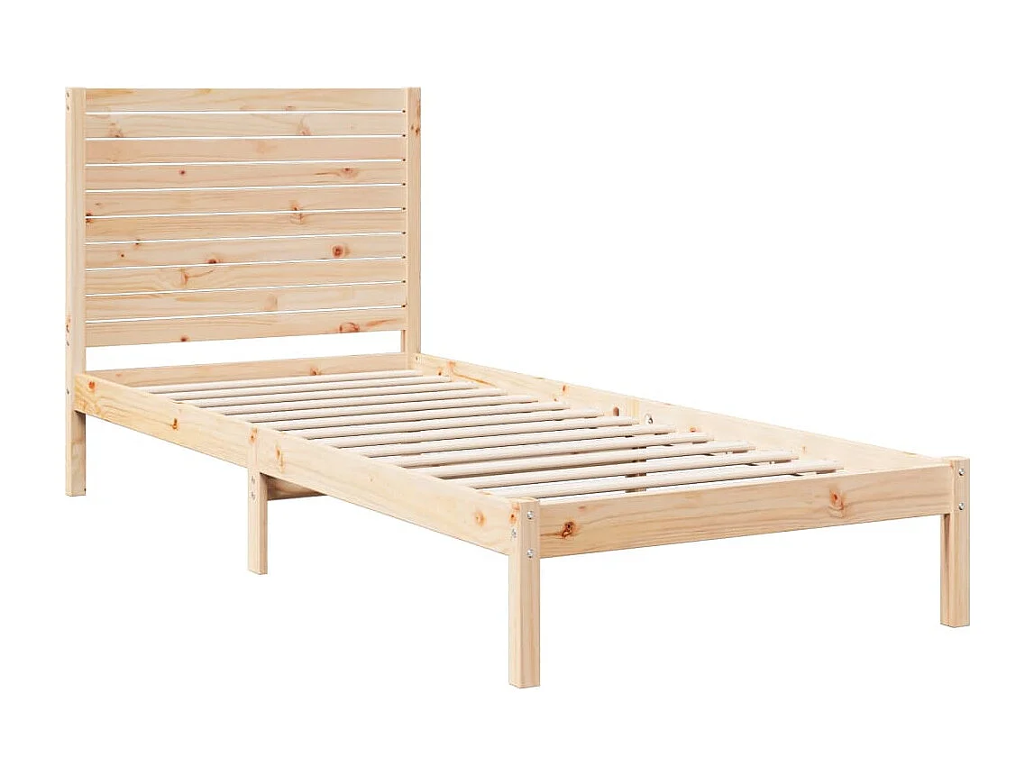 Cadre de lit extra long sans matelas 100x220 cm bois massif