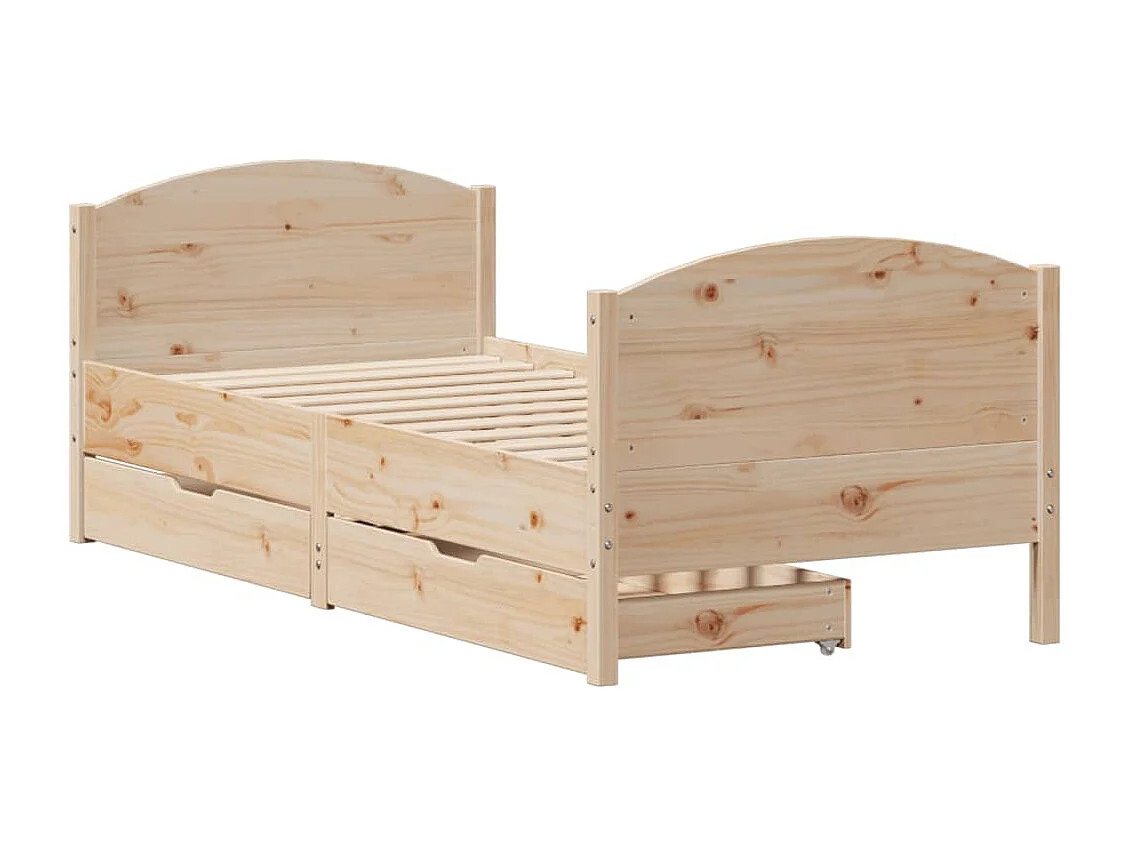 Cadre de lit sans matelas 90x190 cm bois de pin massif