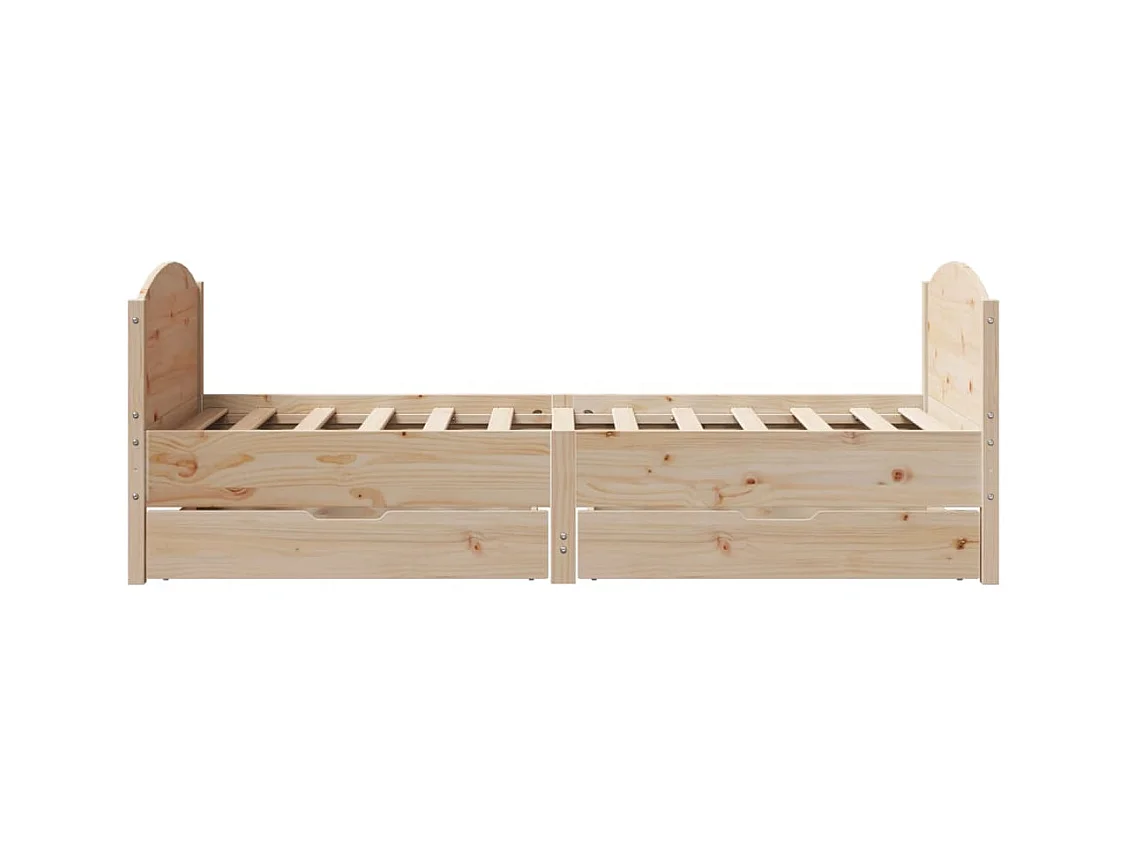 Bedframe zonder matras massief grenenhout 90x190 cm