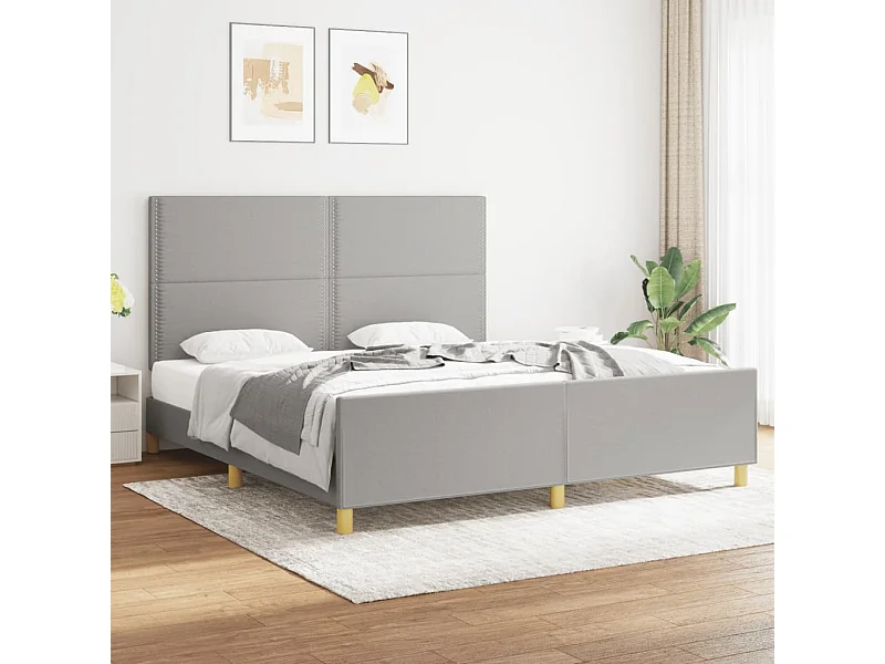 Bedframe zonder matras stof lichtgrijs 180x200 cm
