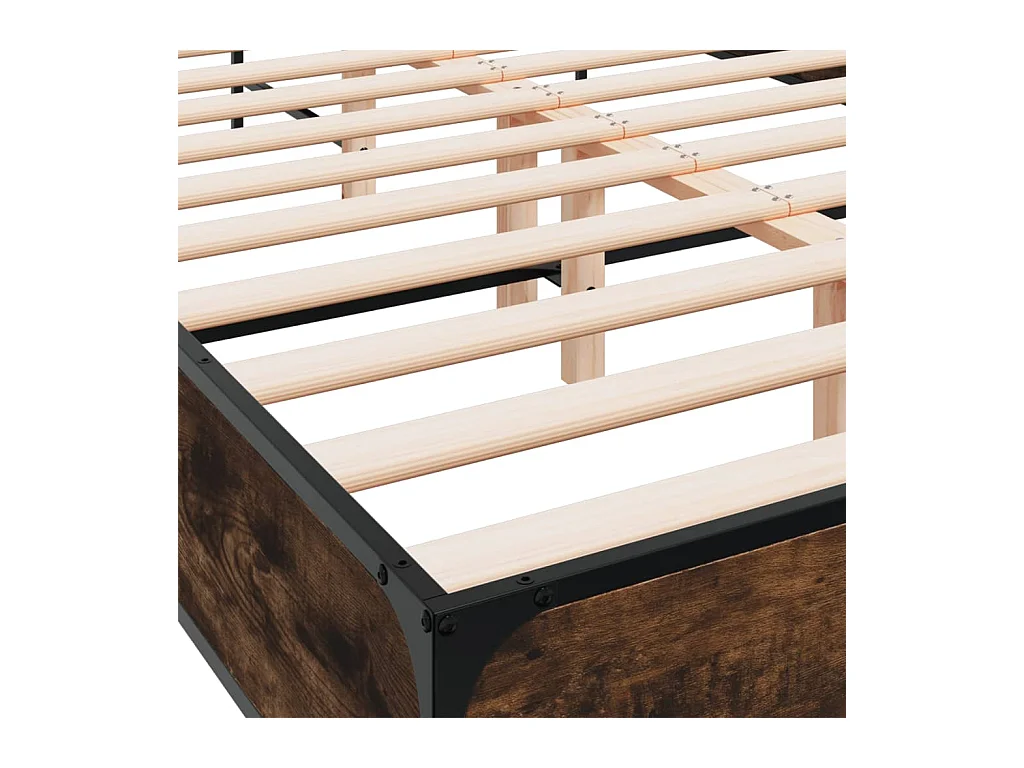 Estrutura de cama 120x200 cm derivados madeira/metal