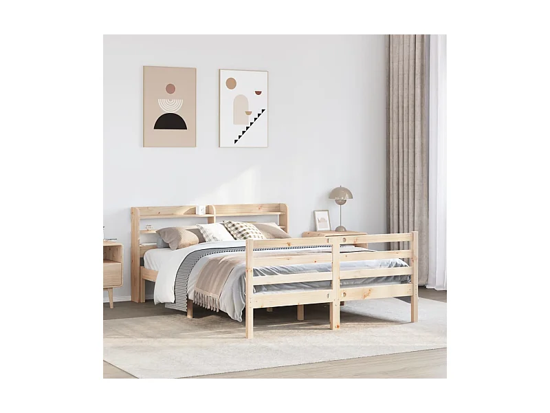 Cadre de lit avec tête de lit sans matelas 120x200 cm