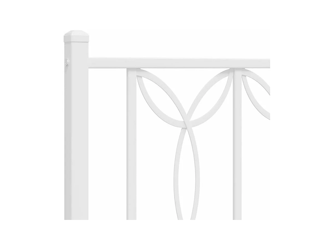 Giroletto con Testiera Metallo Bianco 120x190 cm