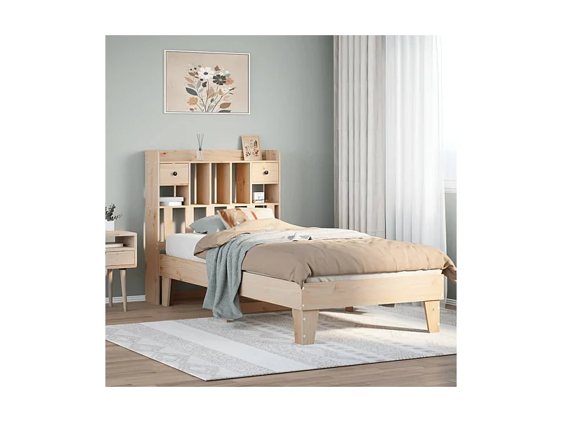 Cadre de lit sans matelas 90x190 cm bois de pin massif