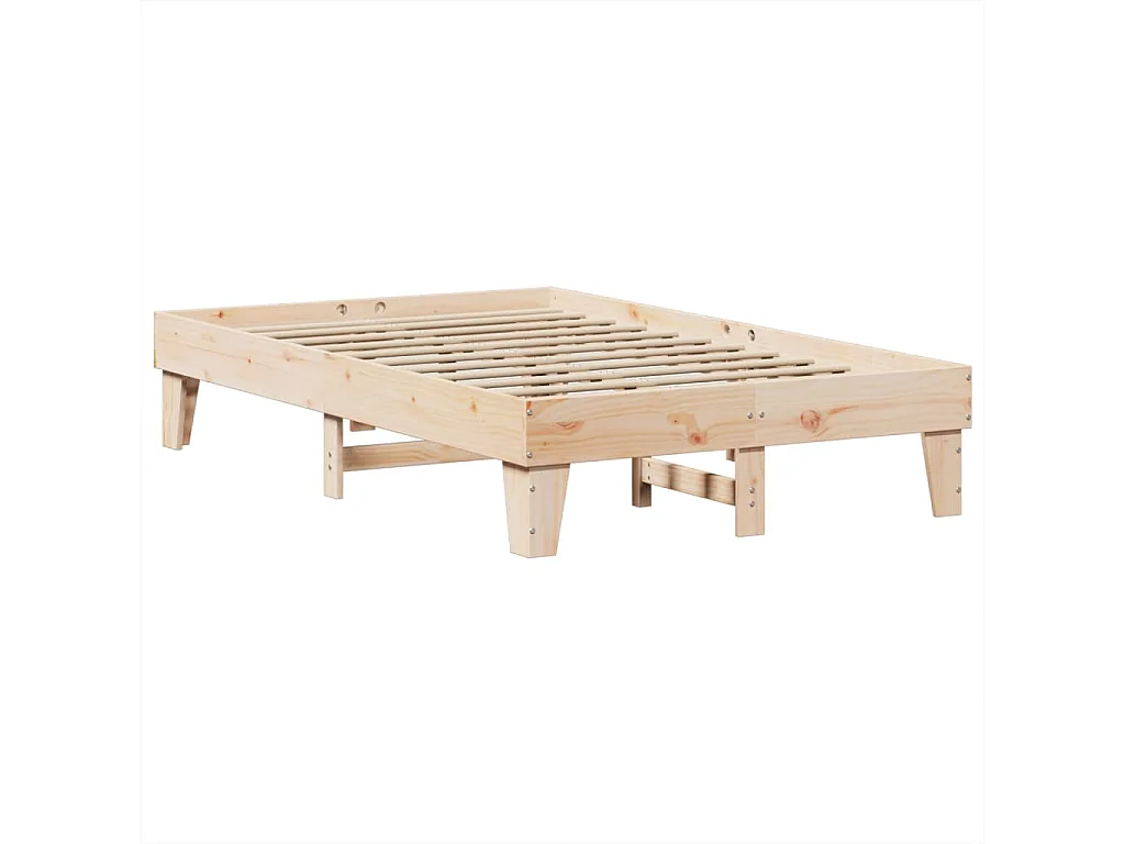 Estructura de cama sin colchón madera maciza de pino 120x190 cm