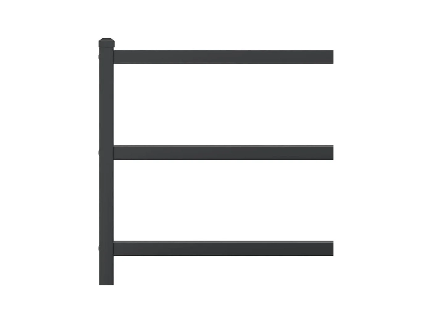 Cadre de lit métal sans matelas avec tête de lit noir 120x190cm