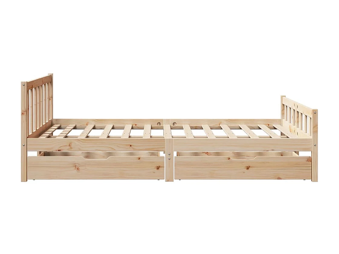 Cadre de lit sans matelas 150x200 cm bois de pin massif