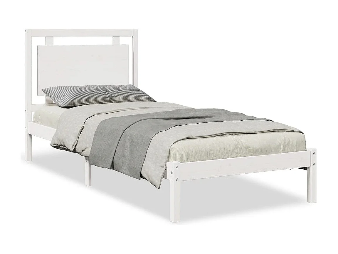 Cadre de lit extra long sans matelas 100x210 cm bois massif