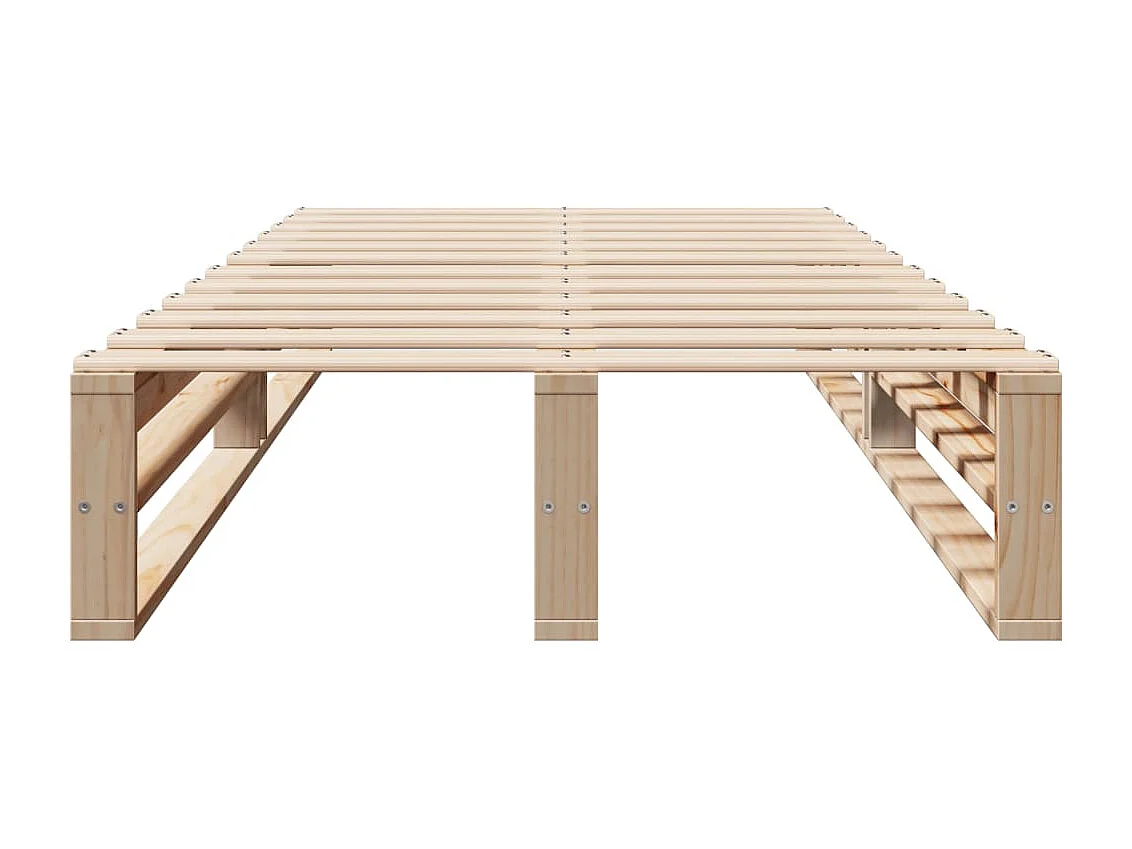 Massivholzbett ohne Matratze 75x190 cm Kiefernholz