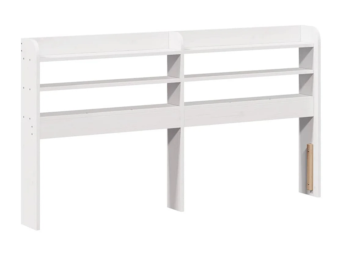 Cama sem colchão 160x200 cm madeira de pinho maciça branco