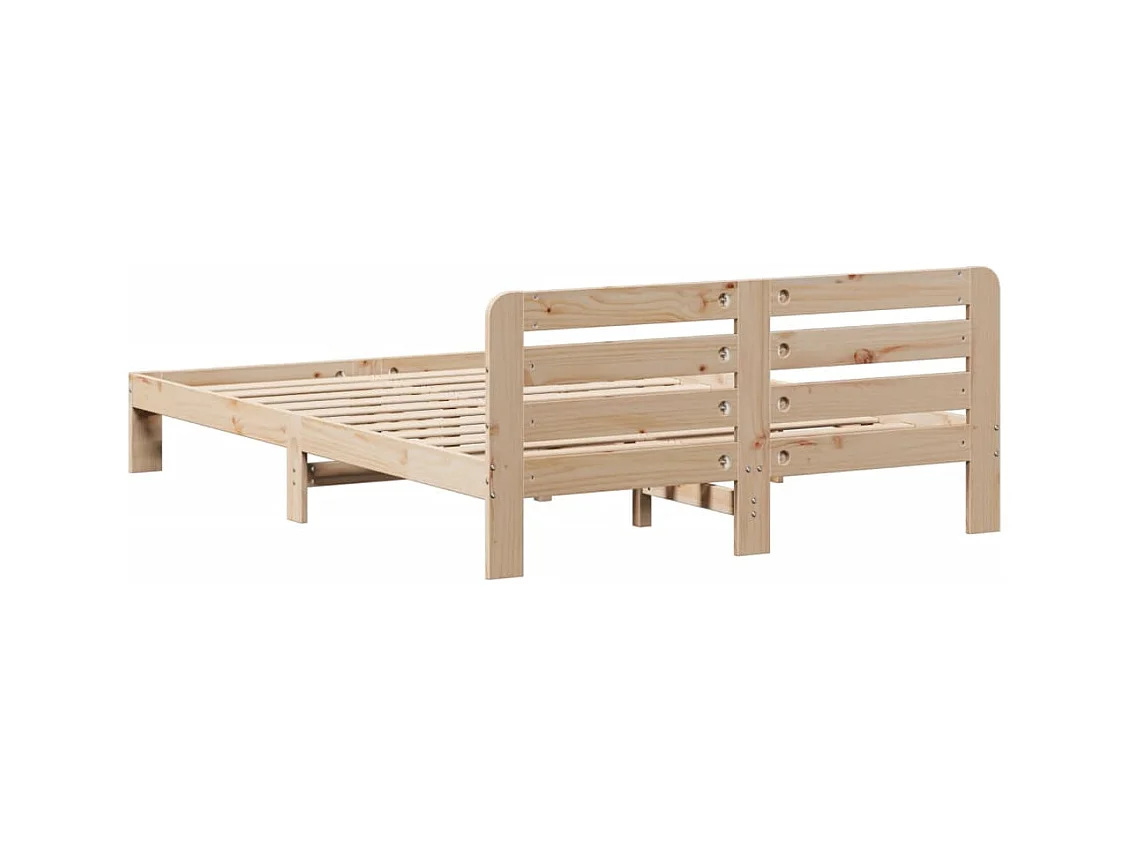 Cadre de lit sans matelas 140x200 cm bois massif de pin