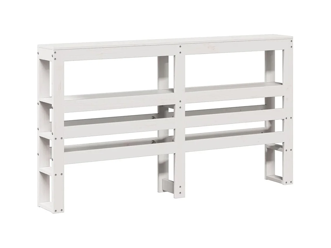 Cadre de lit sans matelas blanc 140x200 cm bois de pin massif