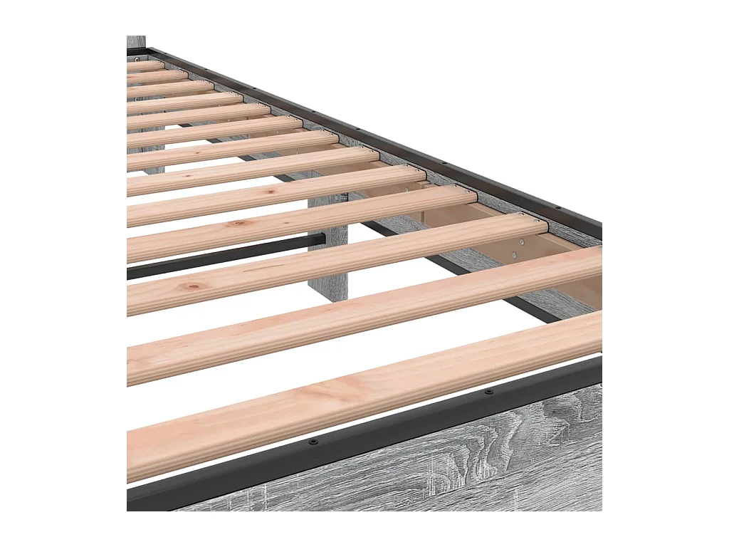 Cadre de lit sans matelas sonoma gris 160x200 cm