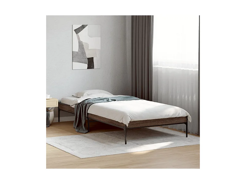 Cadre de lit sans matelas chêne marron 90x200 cm