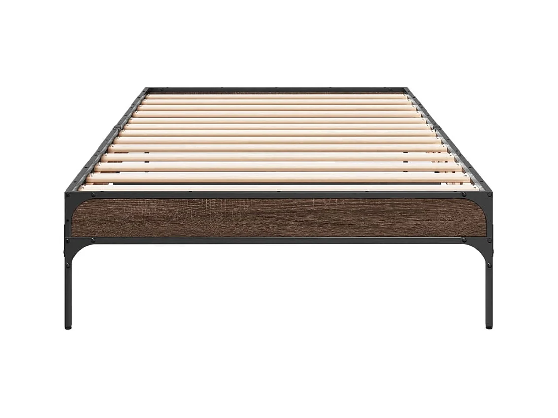 Giroletto Rovere Marrone 90x200 cm Legno Multistrato e Metallo