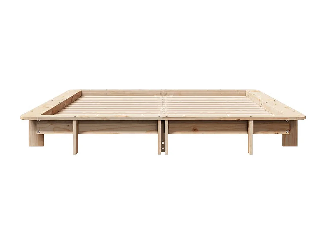 Cadre de lit sans matelas 135x190 cm bois de pin massif