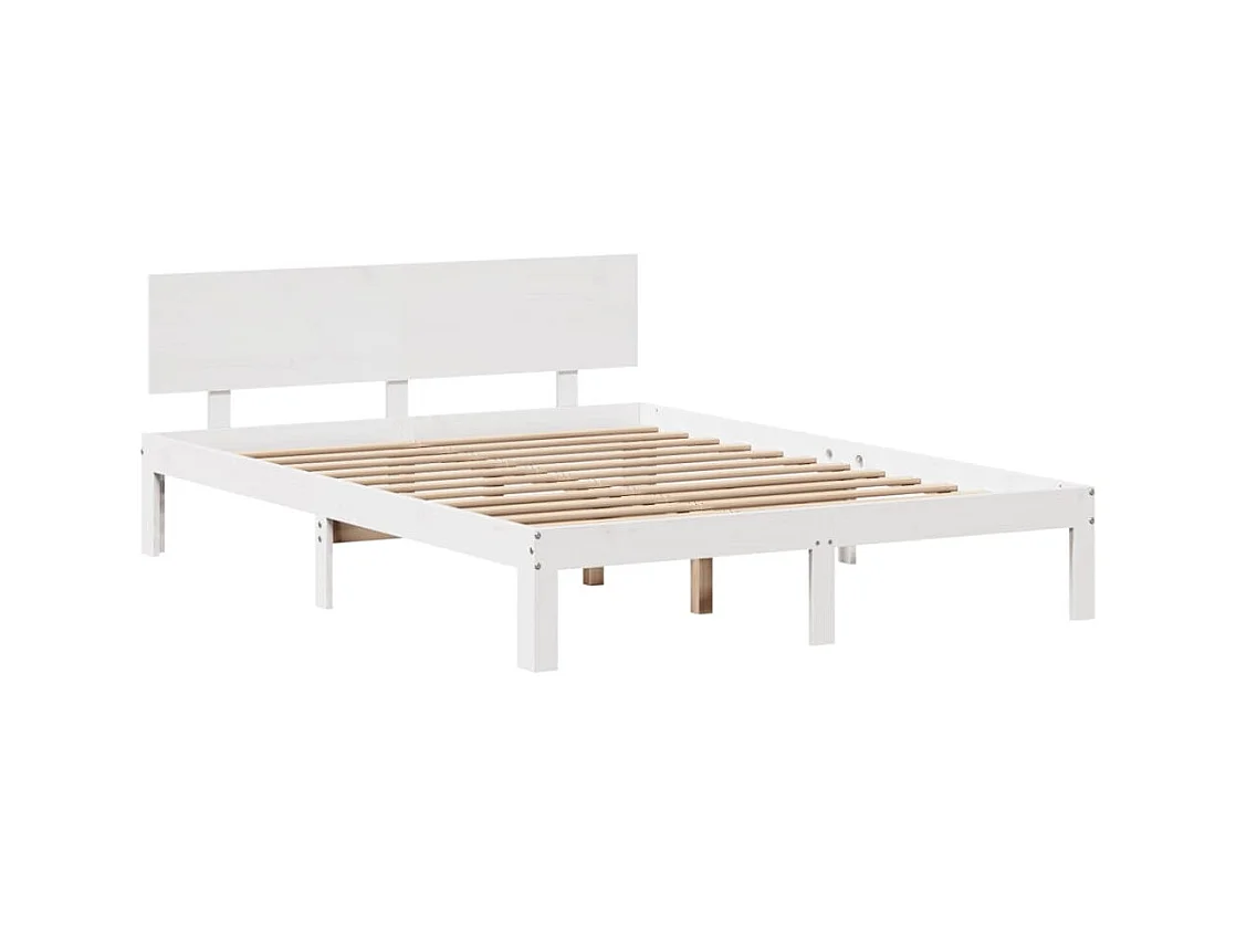 Cadre de lit avec tiroirs sans matelas blanc 120x200 cm