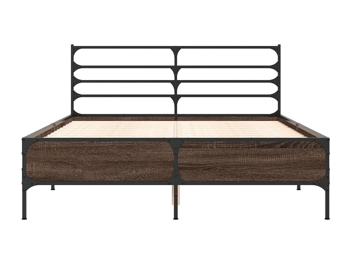 Cadre de lit sans matelas chêne marron 120x190 cm