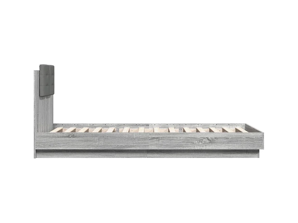 Giroletto Testiera Grigio Sonoma 100x200 cm Legno Multistrato